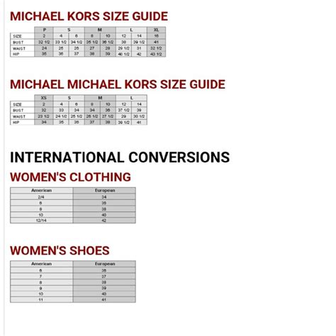 michael kors shoe size chart|michael kors swimsuit size chart.